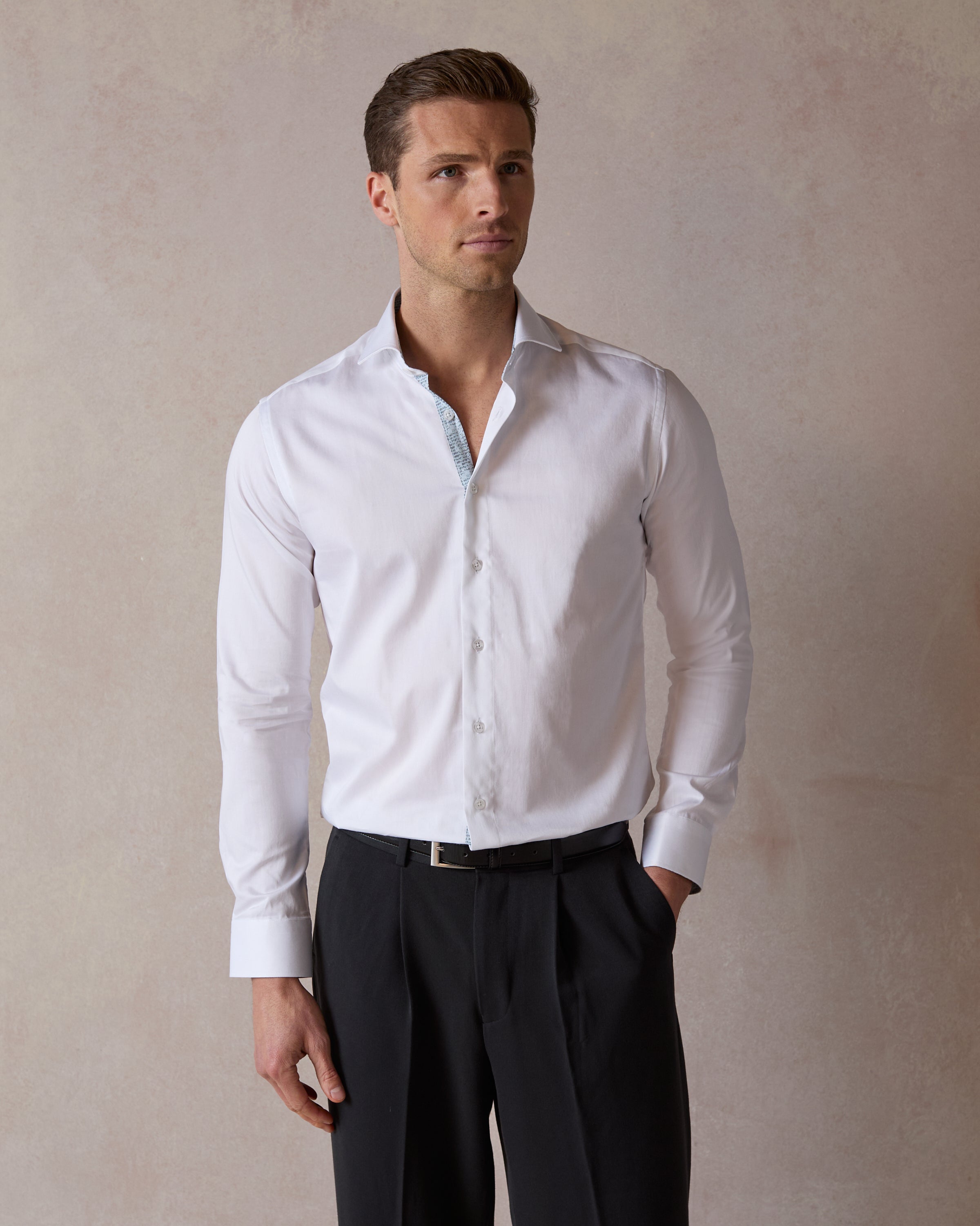 White with Teal Burn Baby Burn Accents Shirt