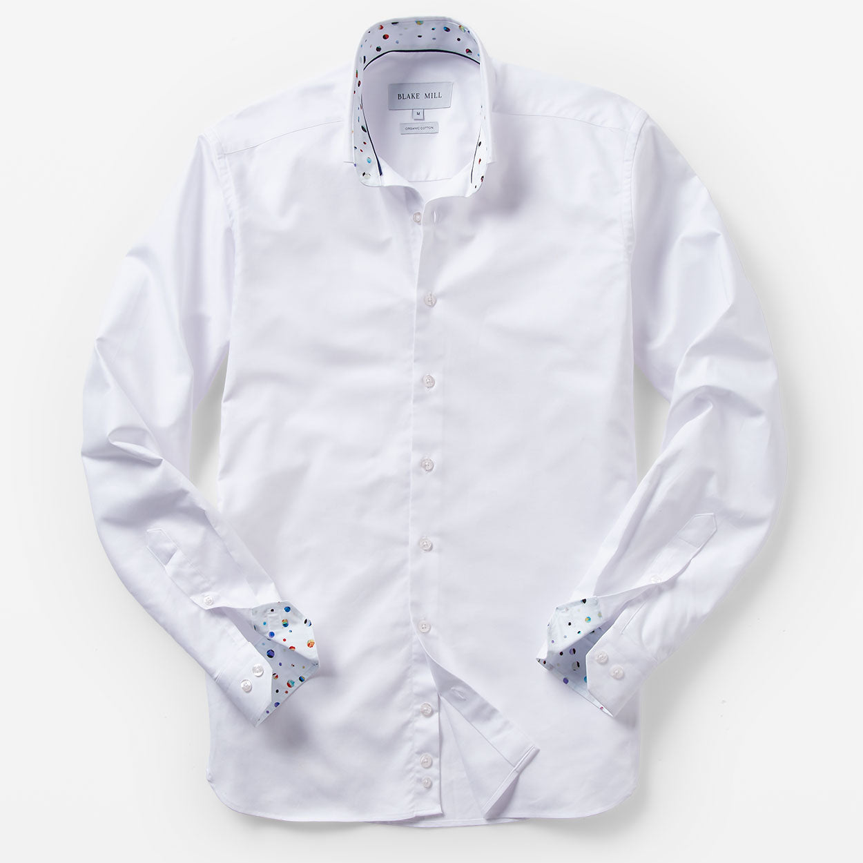 White Oxford with Distant Worlds Accents Button-Down Shirt