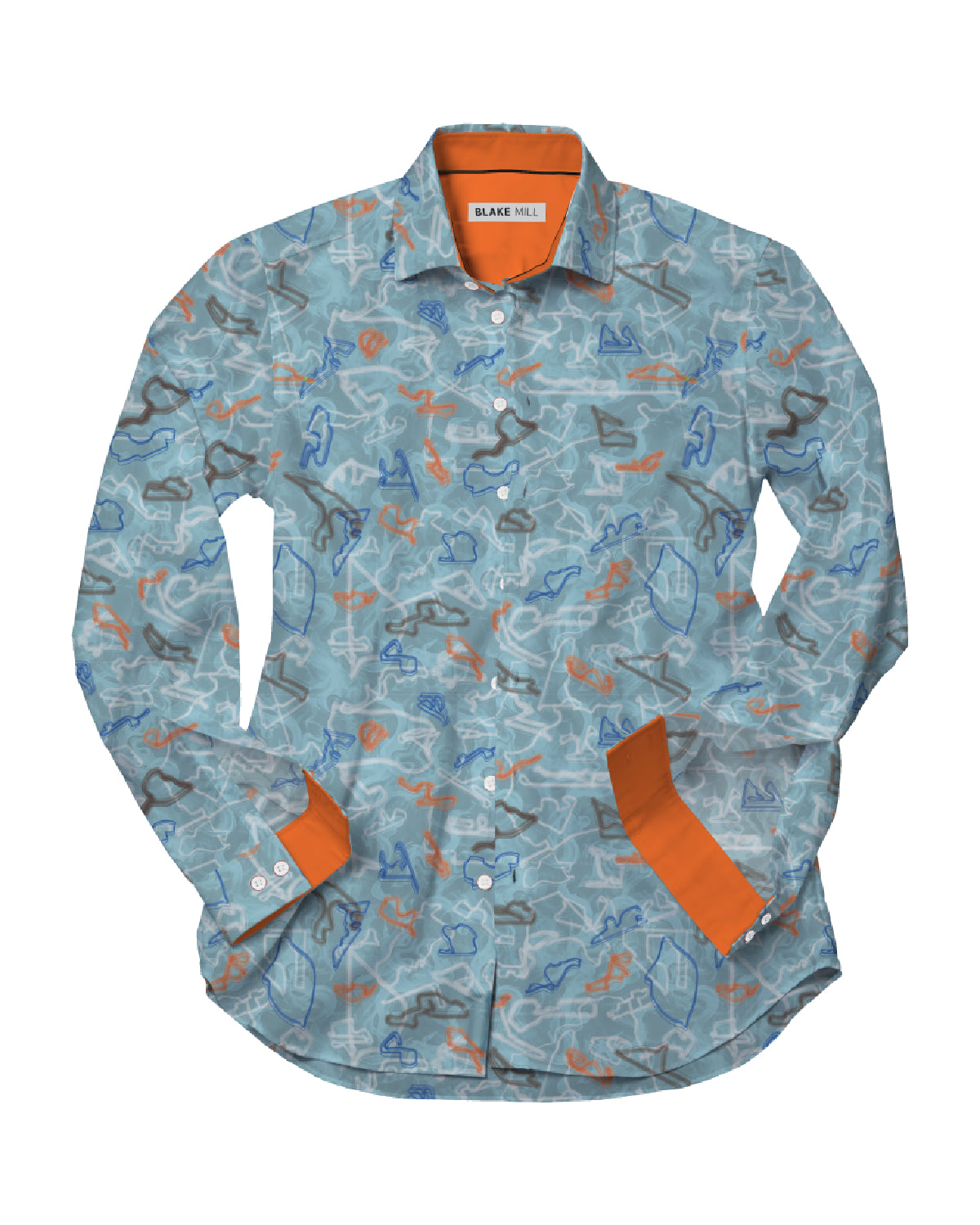 Racing Lines Powder Blue Shirt
