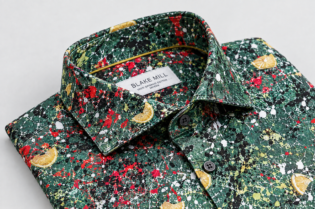 Adore The Mess Shirt cutaway collar detail