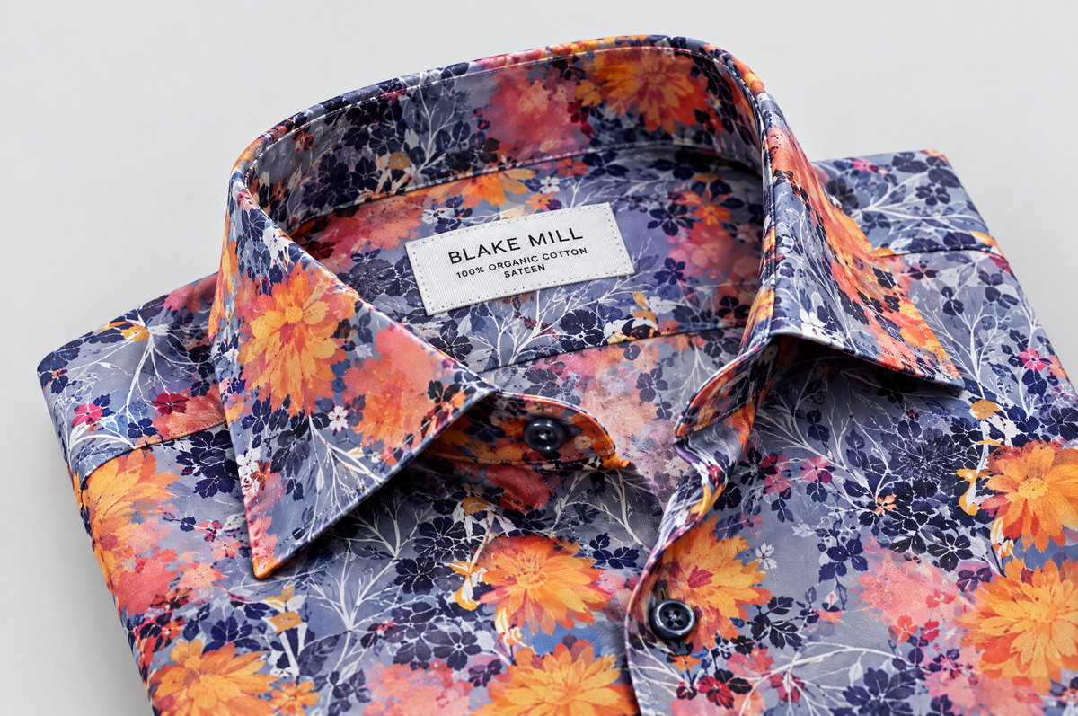 Autumn Fire shirt collar detail
