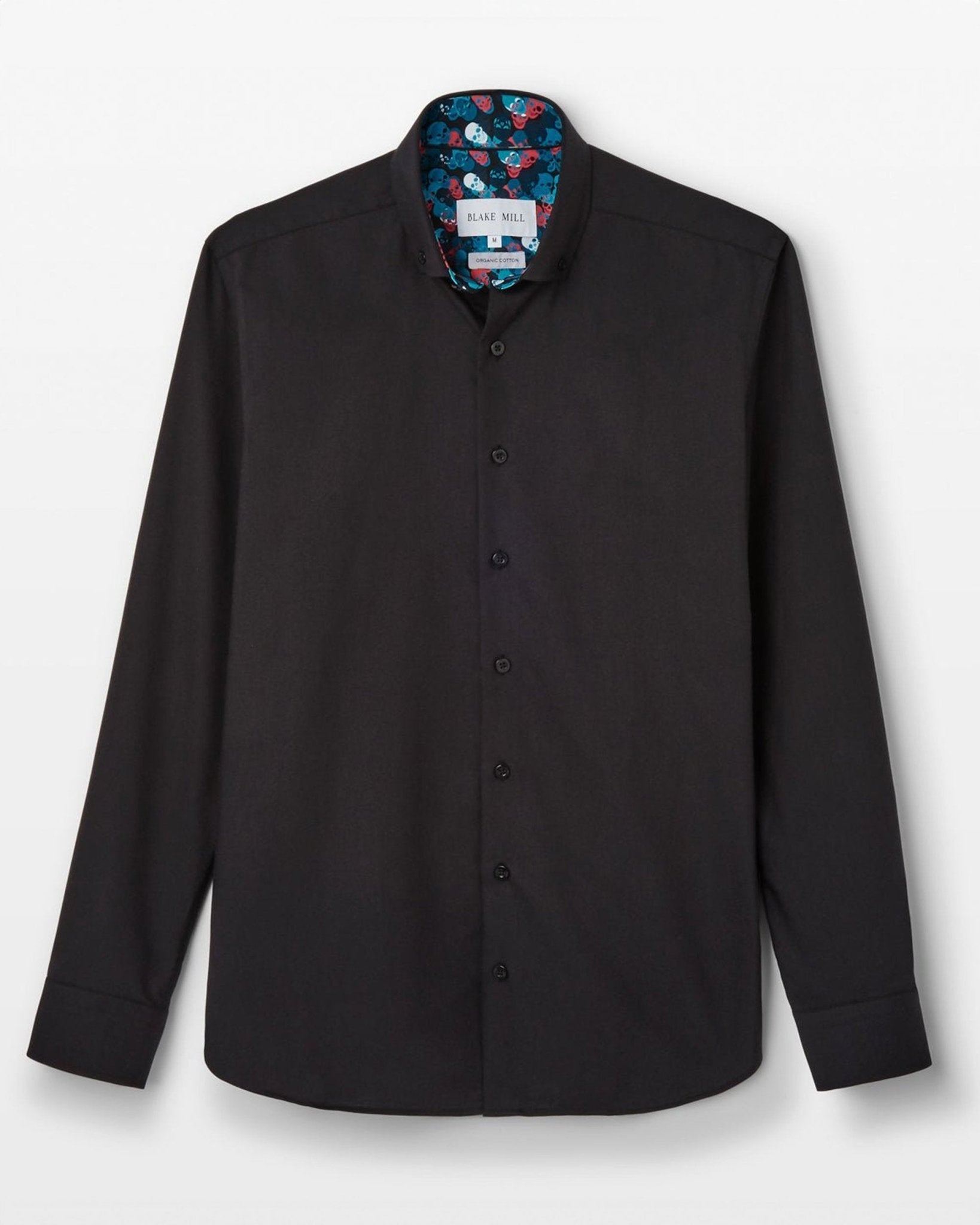 Black Oxford with Skulls Accents Button - Down Shirt - Blake Mill