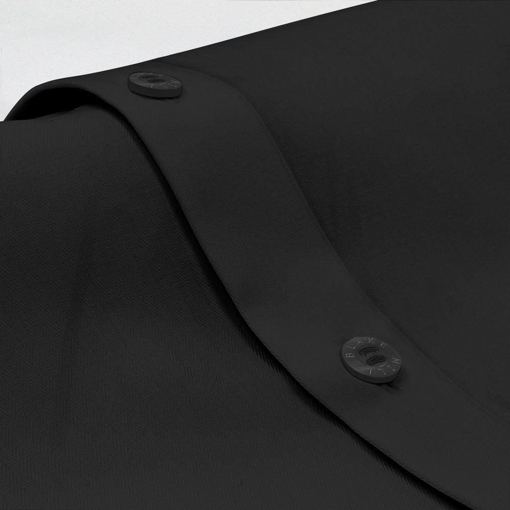Black with Brainwave Hidden Button Shirt - Blake Mill