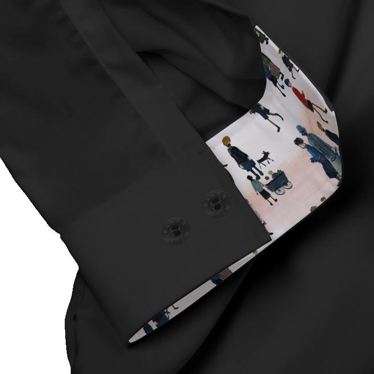 Black with Lowry Hidden Button Shirt - Blake Mill