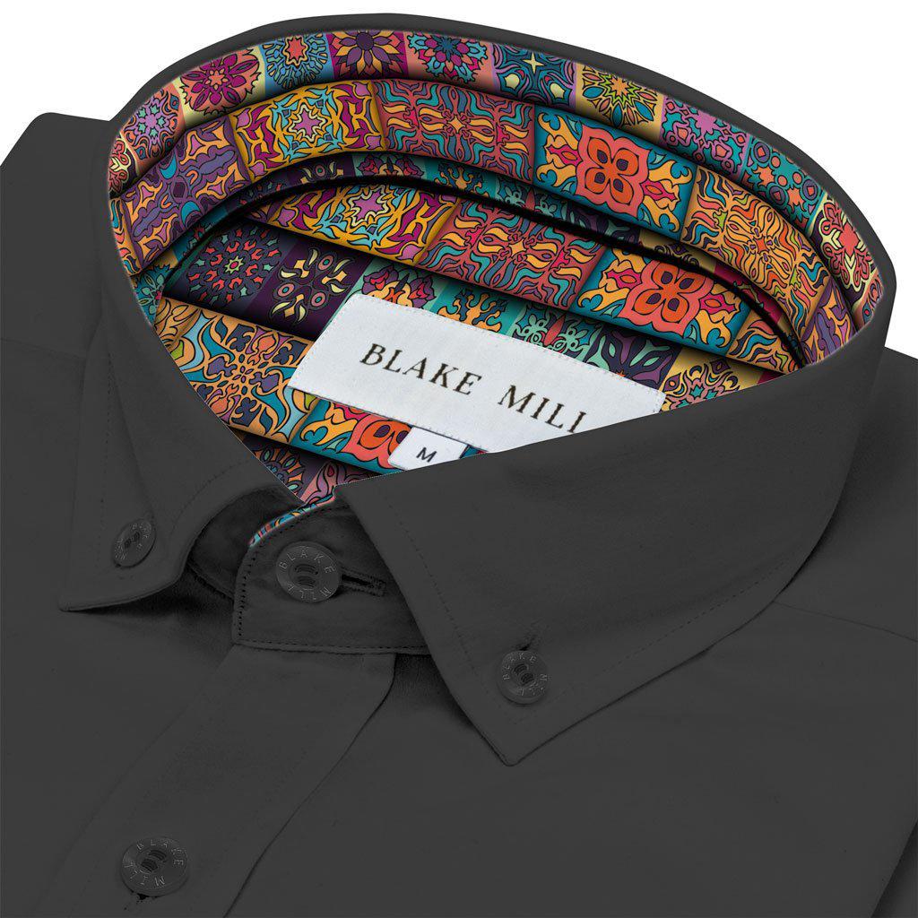 Black with Marrakesh Button - Down Shirt - Blake Mill