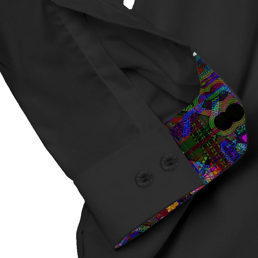 Black with Satellite Interference Button - Down Shirt - Blake Mill