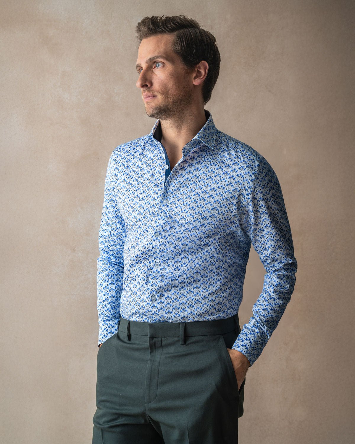 Blue Botanic Geo Shirt - Blake Mill