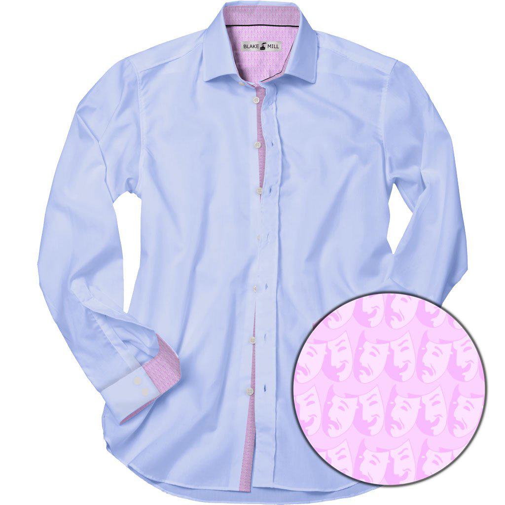 Blue With Comedy And Tragedy Accents Shirt - Blake Mill