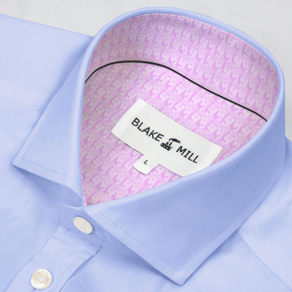 Blue With Comedy And Tragedy Accents Shirt - Blake Mill
