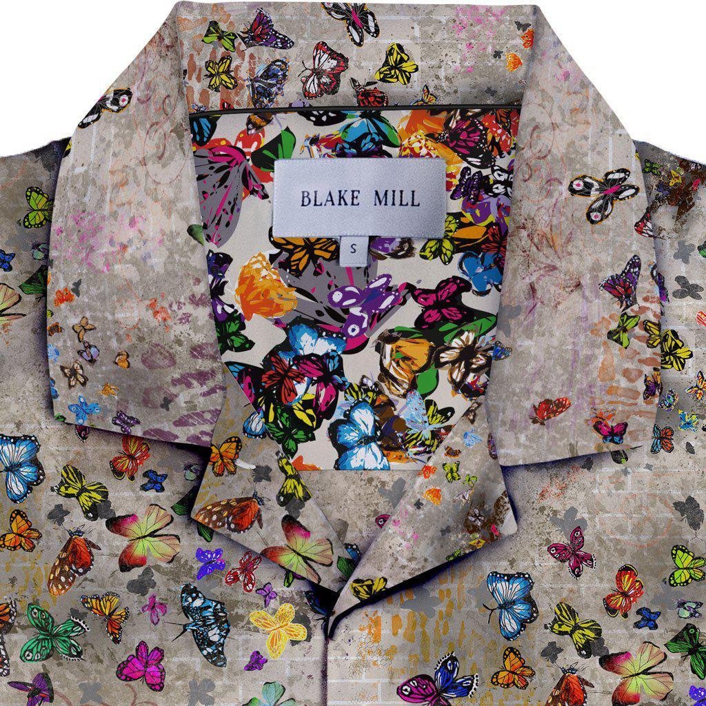 Butterfly House (Outside) Open Collar Shirt - Blake Mill