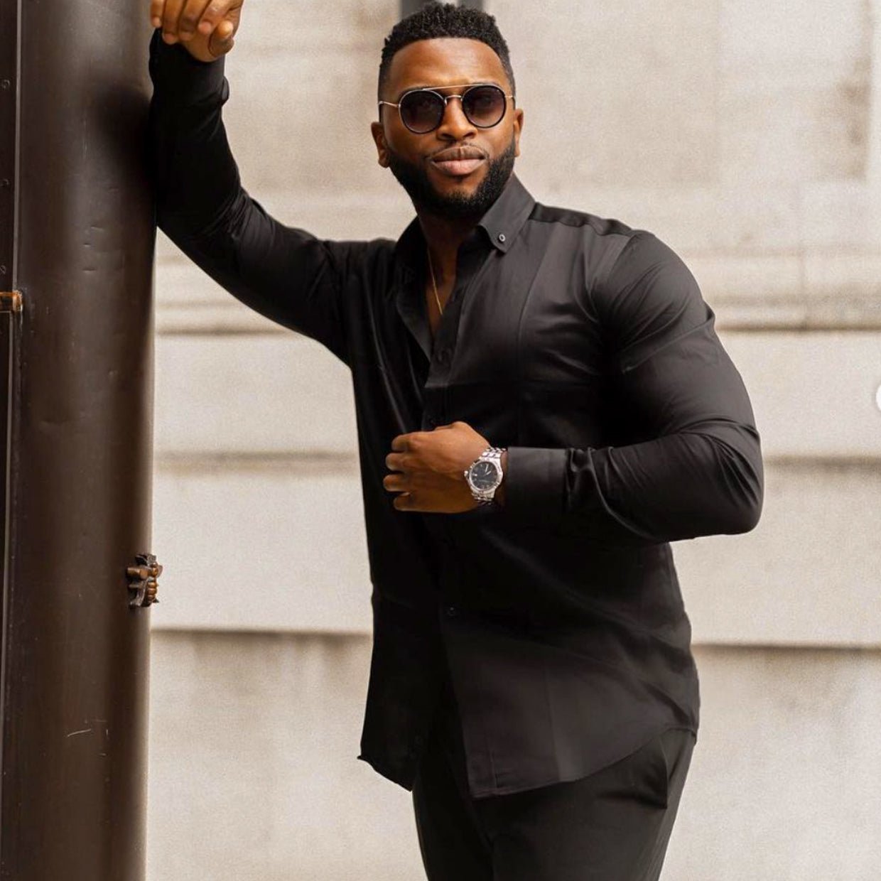 Carbon Black Button - Down Shirt - Blake Mill