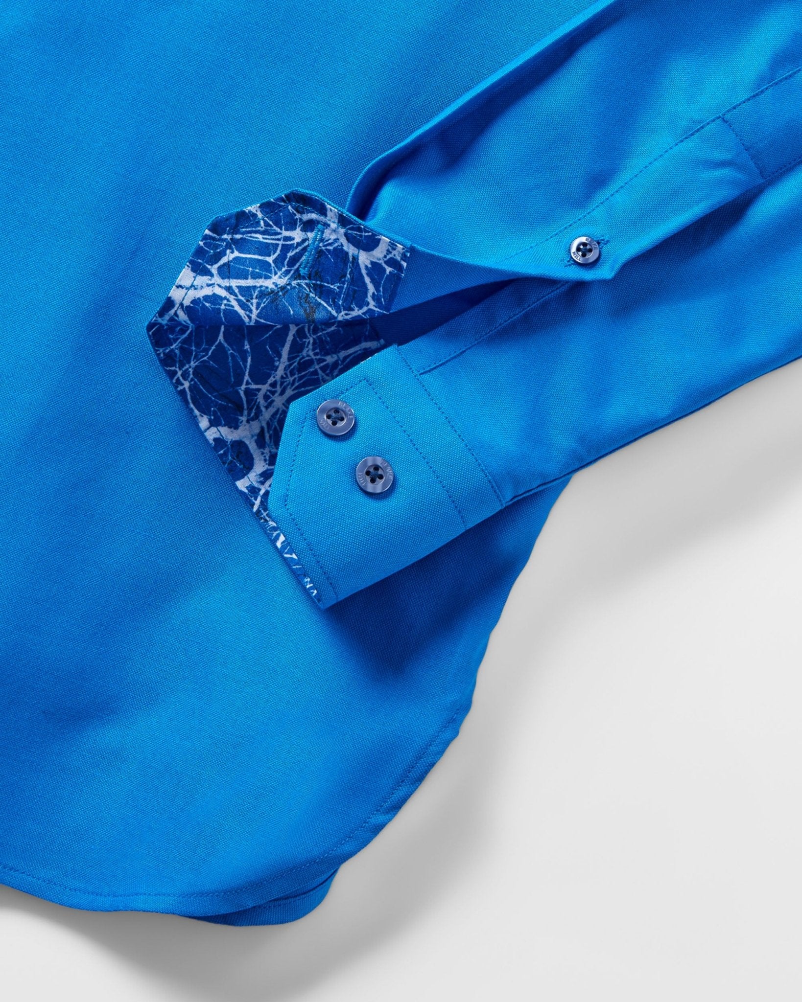 Cobalt Blue Oxford with Mind Maps Accents Button - Down Shirt - Blake Mill