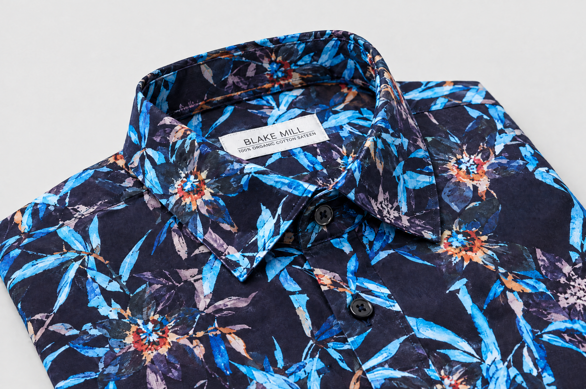 Electric Bamboo Short Sleeve shirt collar detail