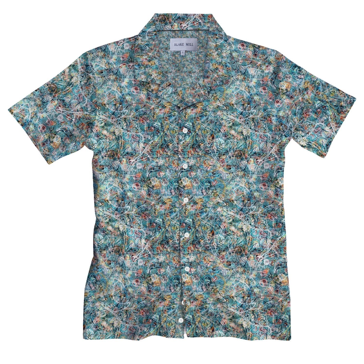 Ink Wave Open Collar Shirt - Blake Mill