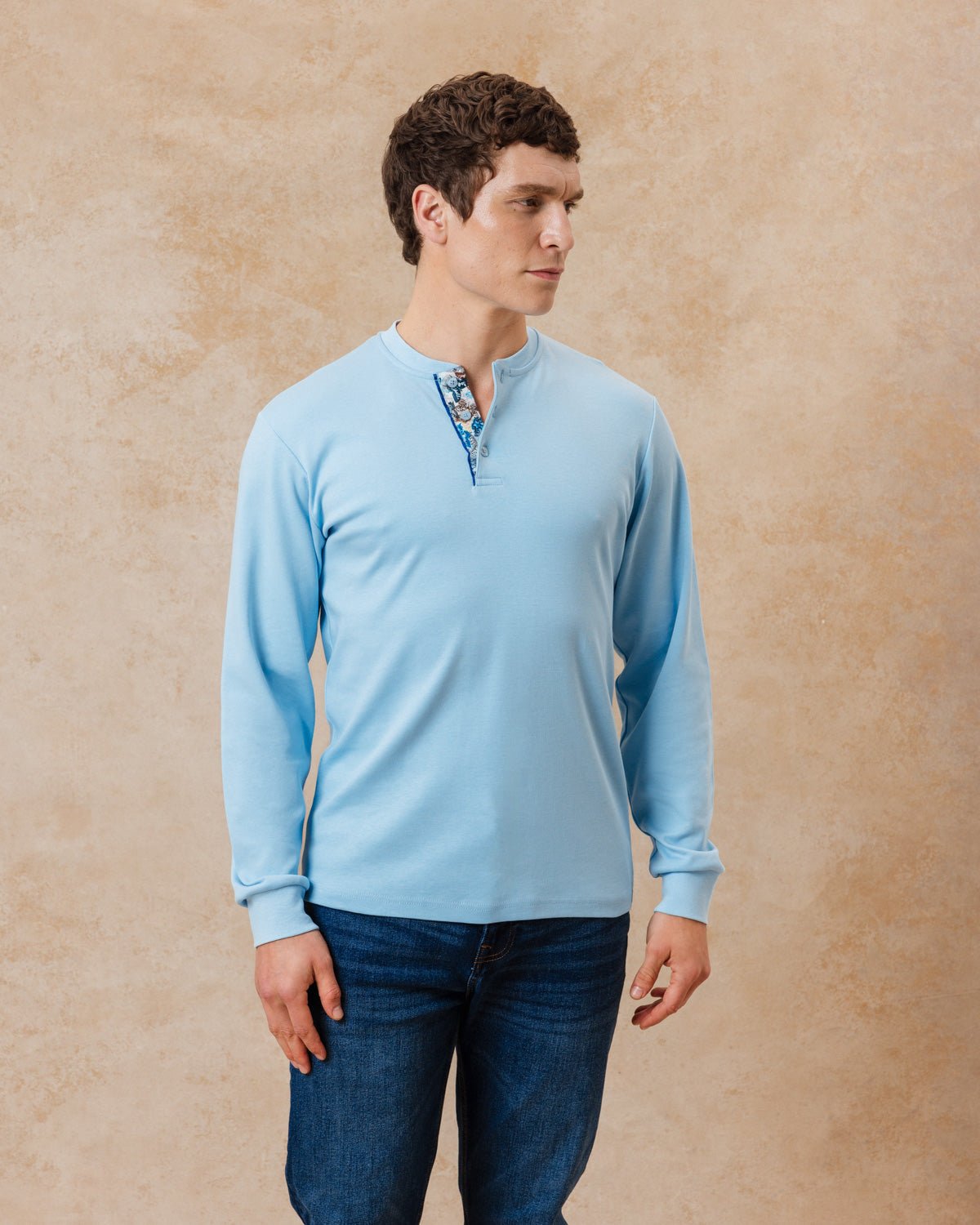 Light Blue Lux Jersey with Butterfly Accents - Blake Mill