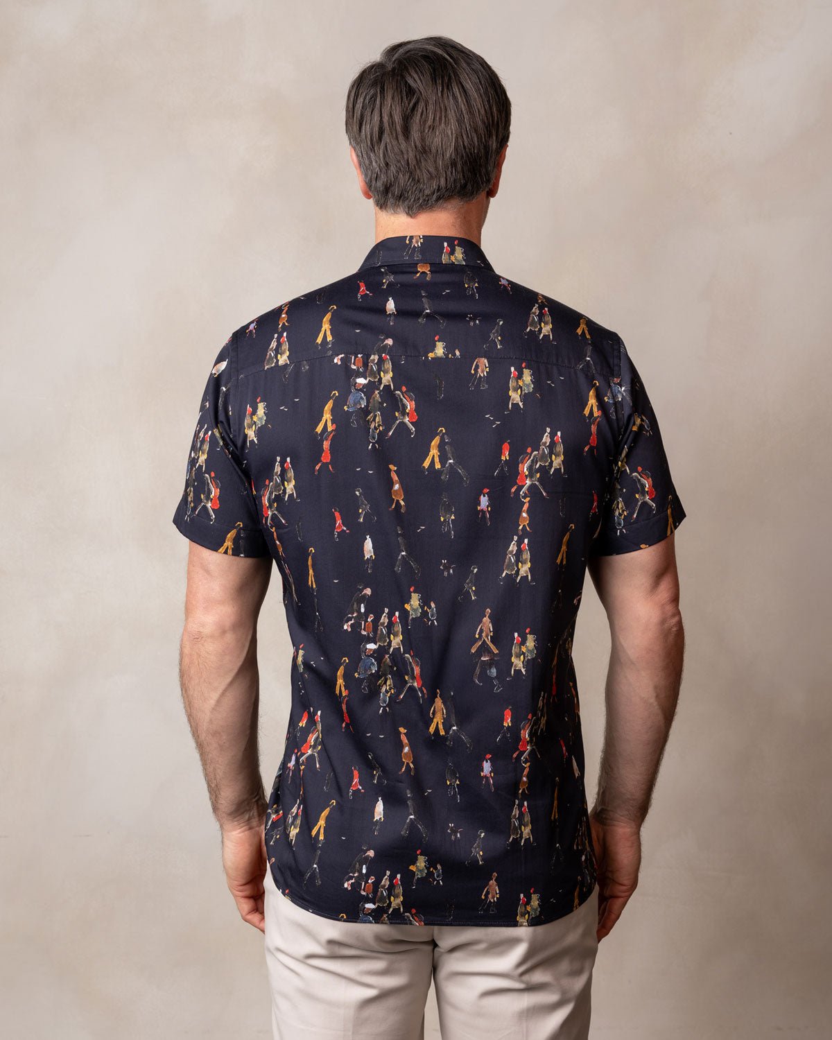 Lowry: Going to Work Short Sleeve Shirt (Navy) - Blake Mill