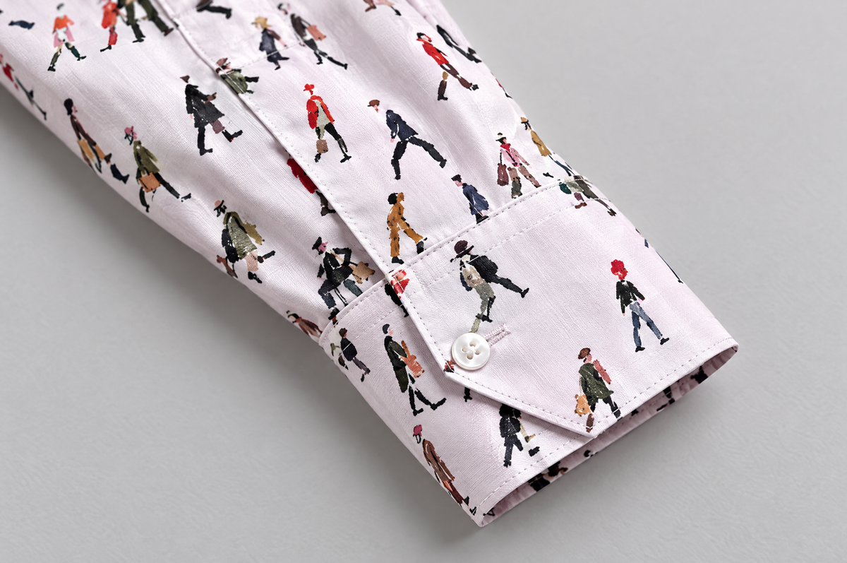 Lowry: Going To Work (Pink) shirt cuff detail