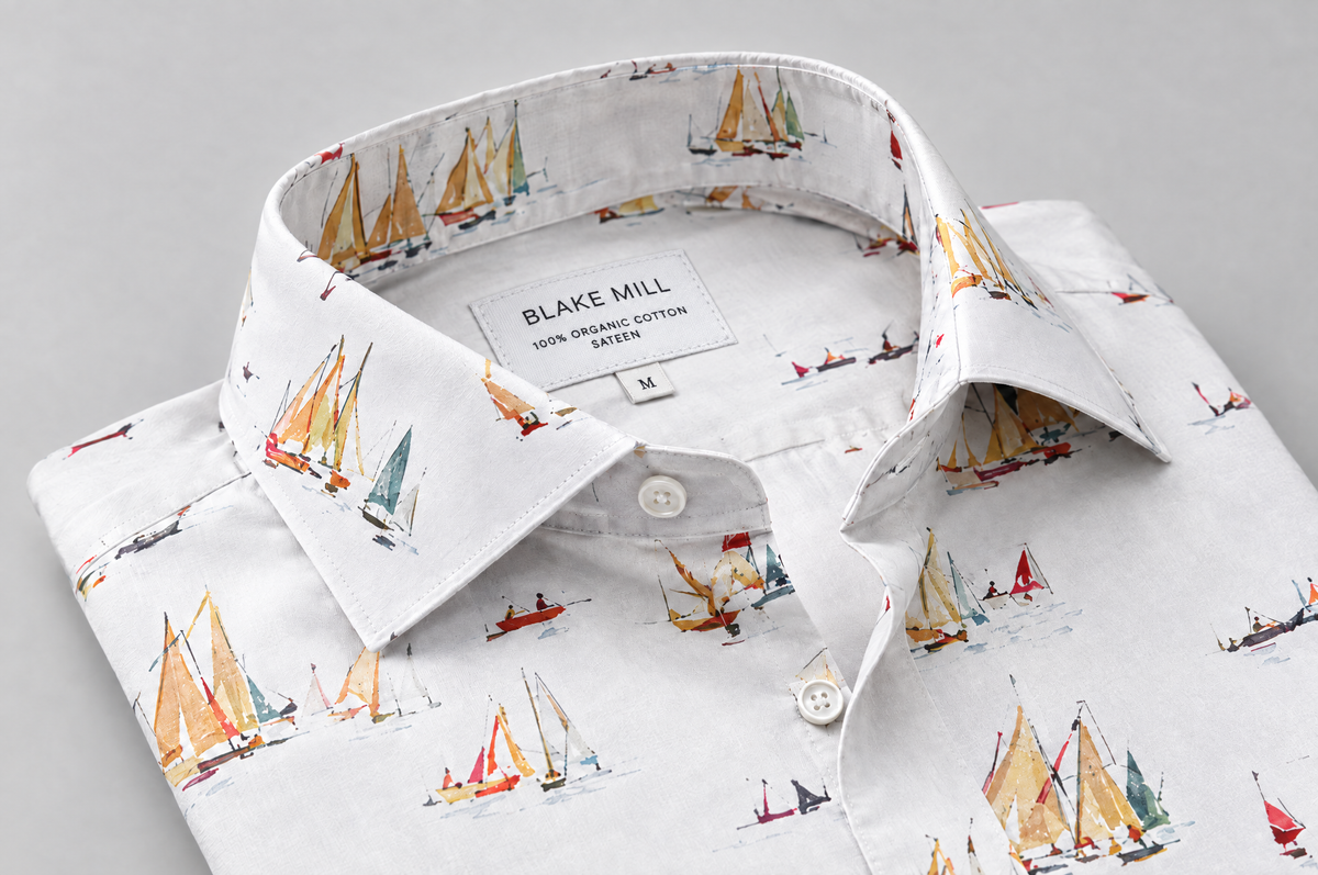 Lowry Yachts shirt collar detail