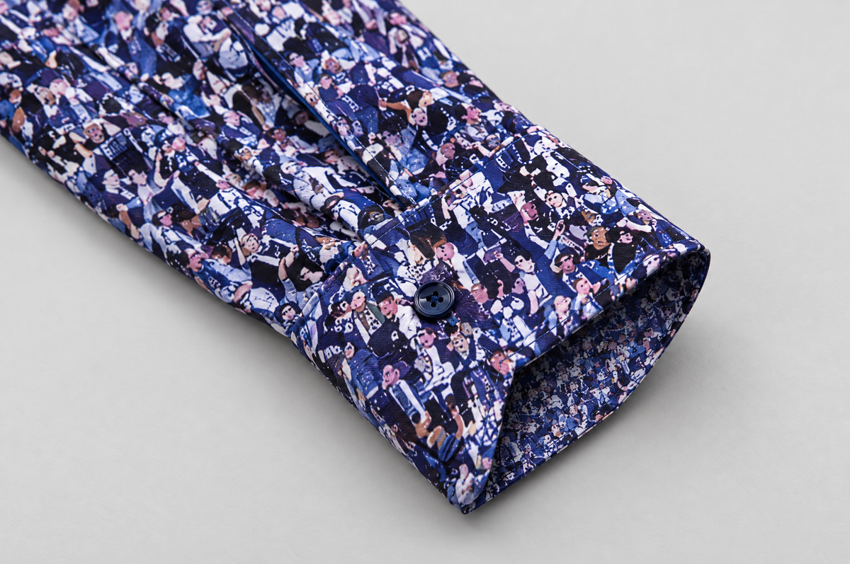 Matchday (Blue) Shirt mitred cuff detail