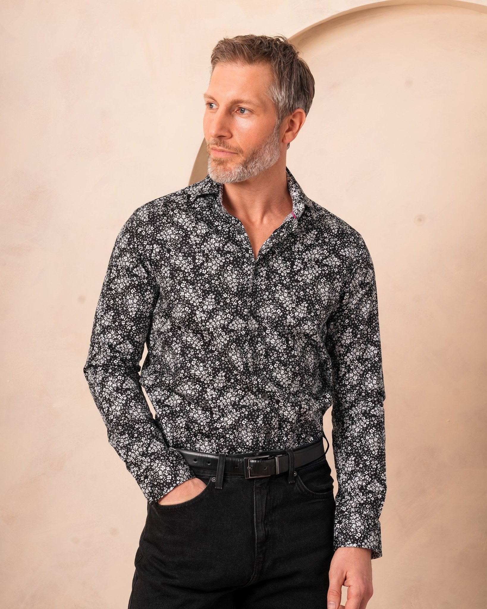 Monochrome Ditsy Shirt - Blake Mill
