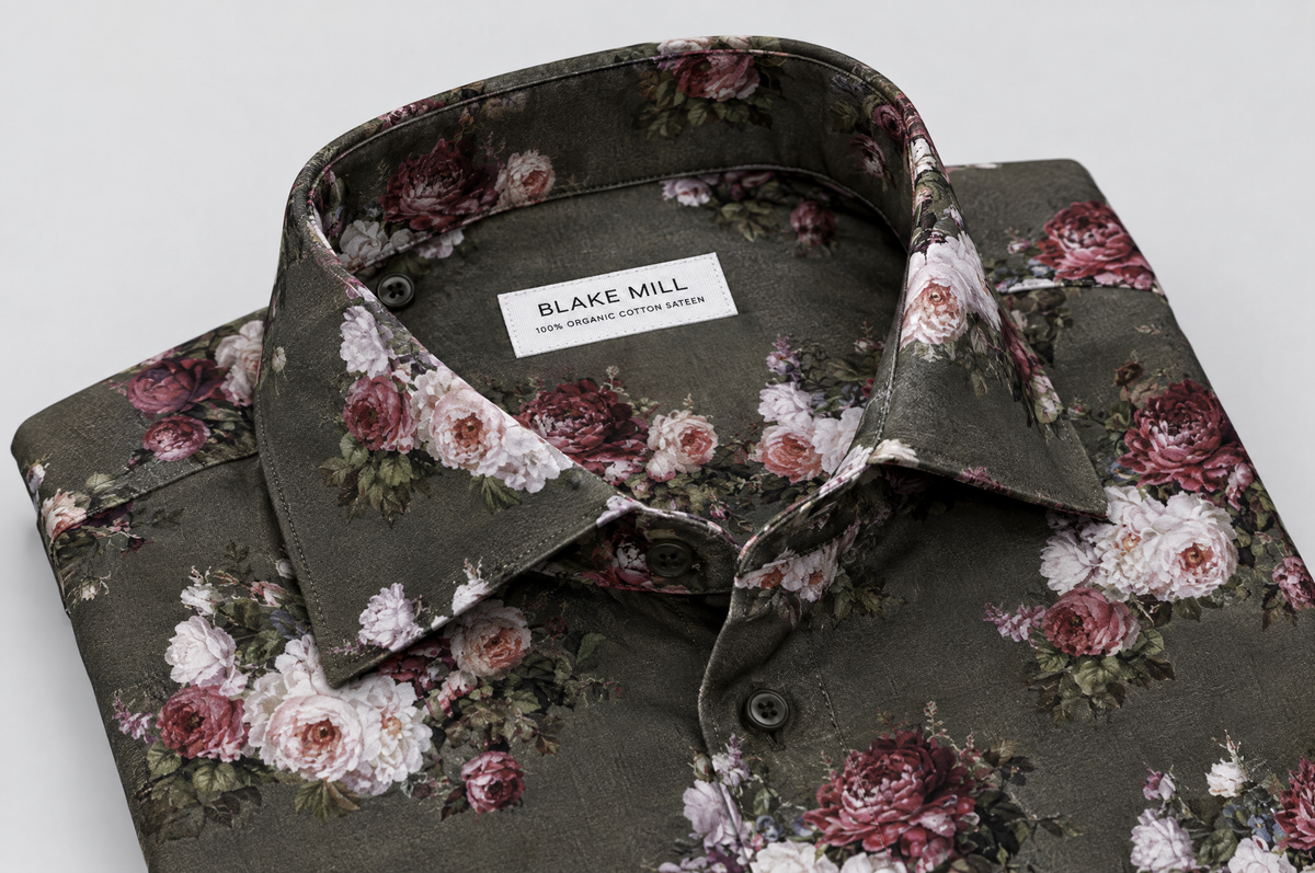 Order in Bloom shirt collar detail