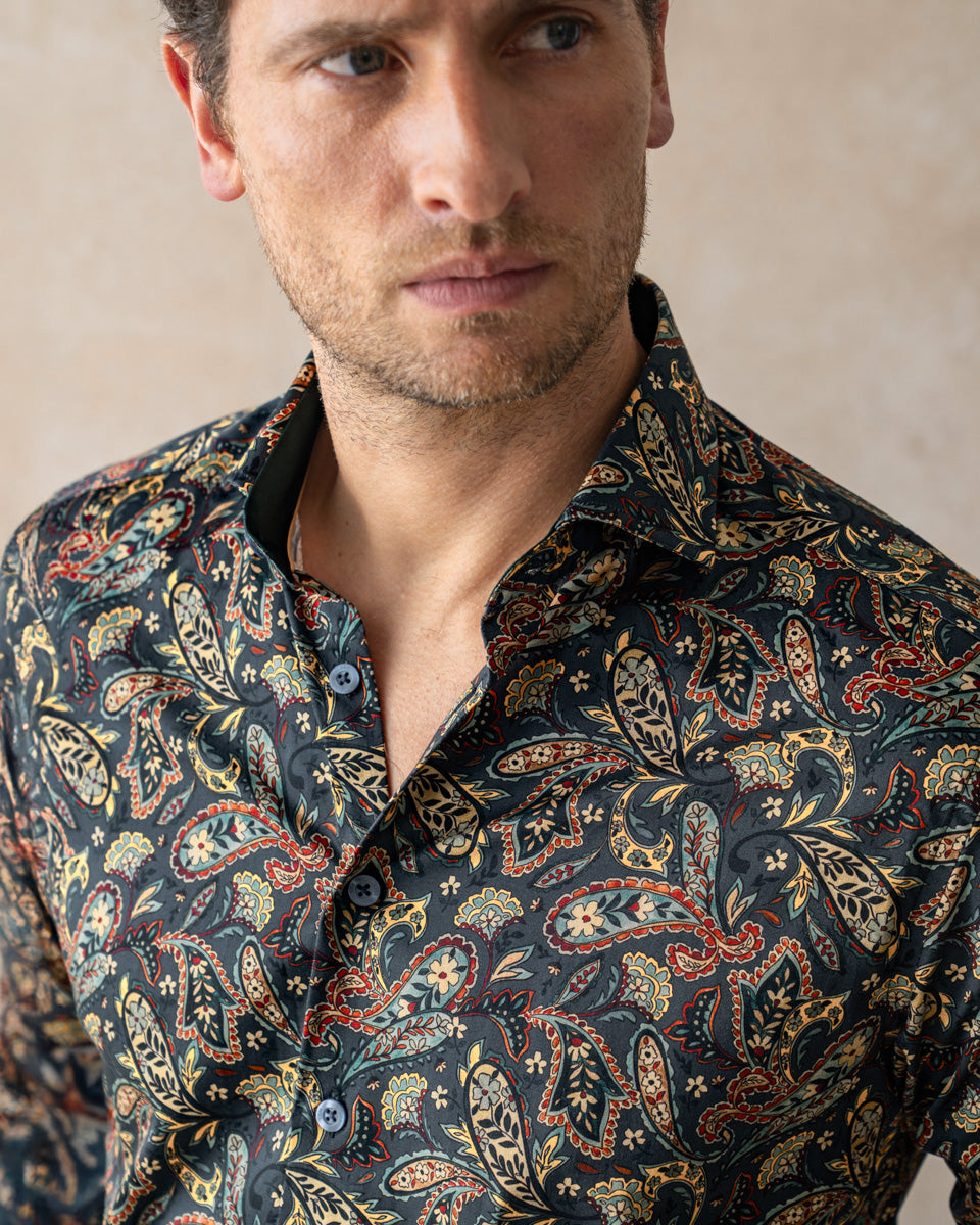 Flora Meets Paisley Shirt