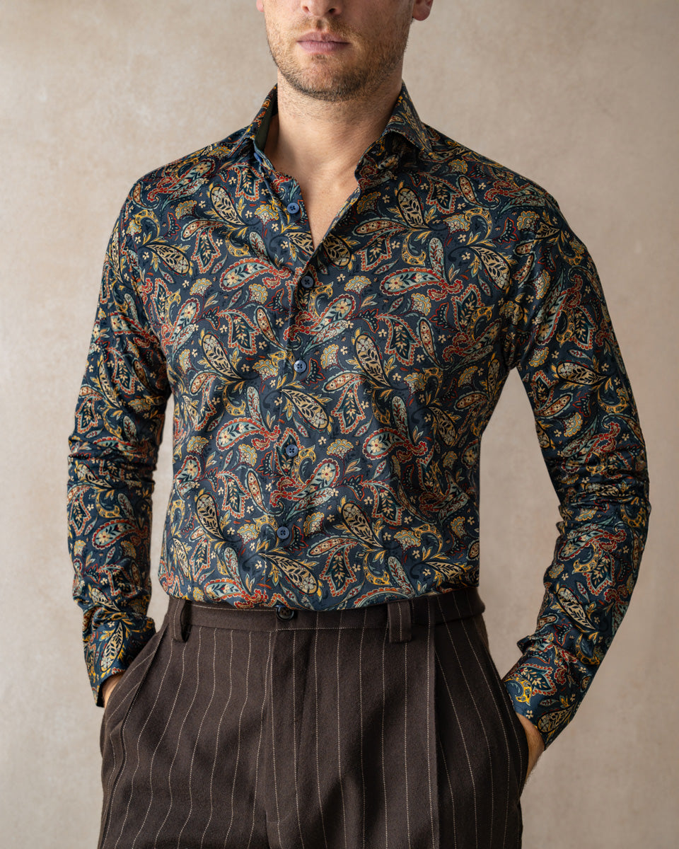 Flora Meets Paisley Shirt