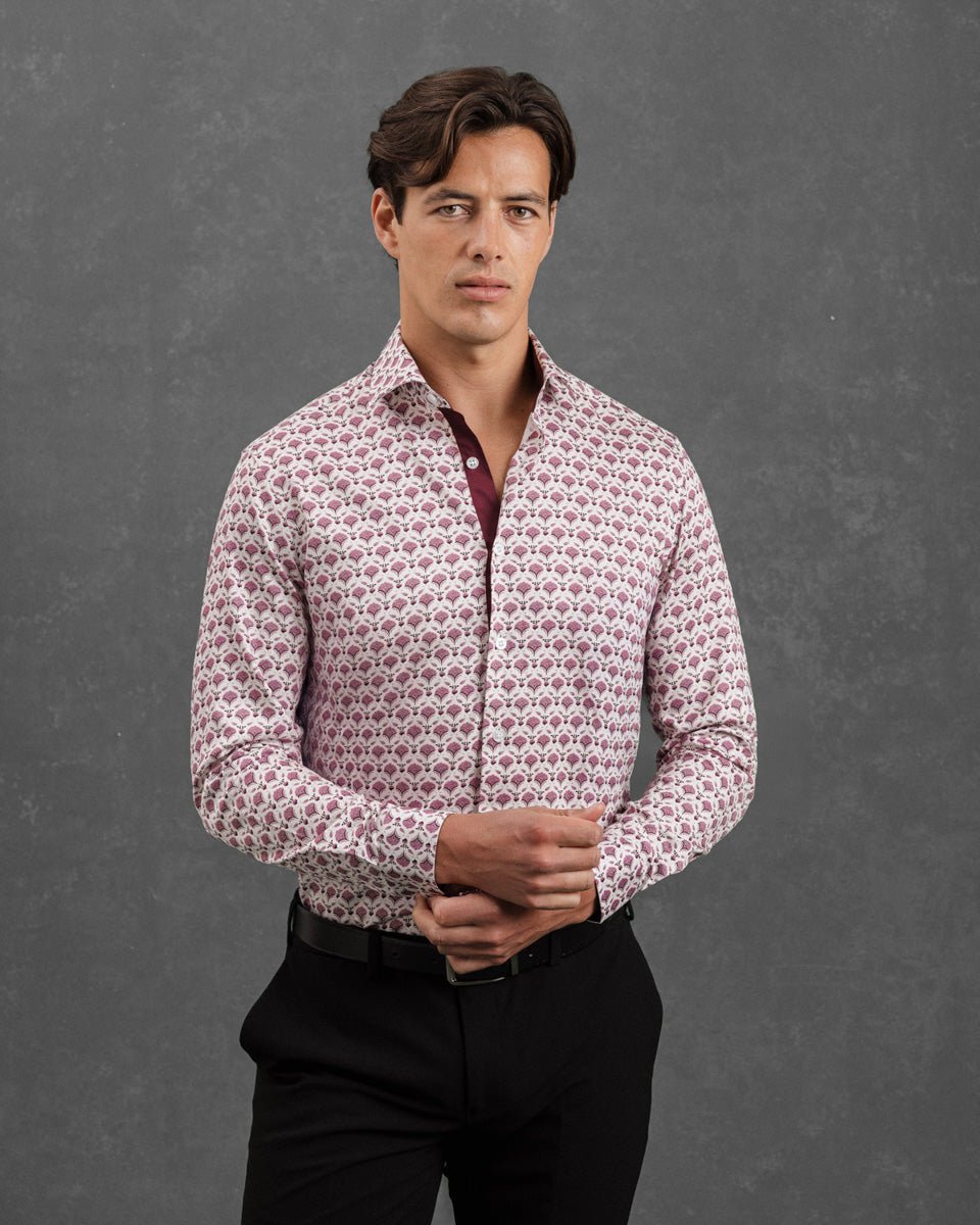Pink Geo Flora Shirt - Blake Mill