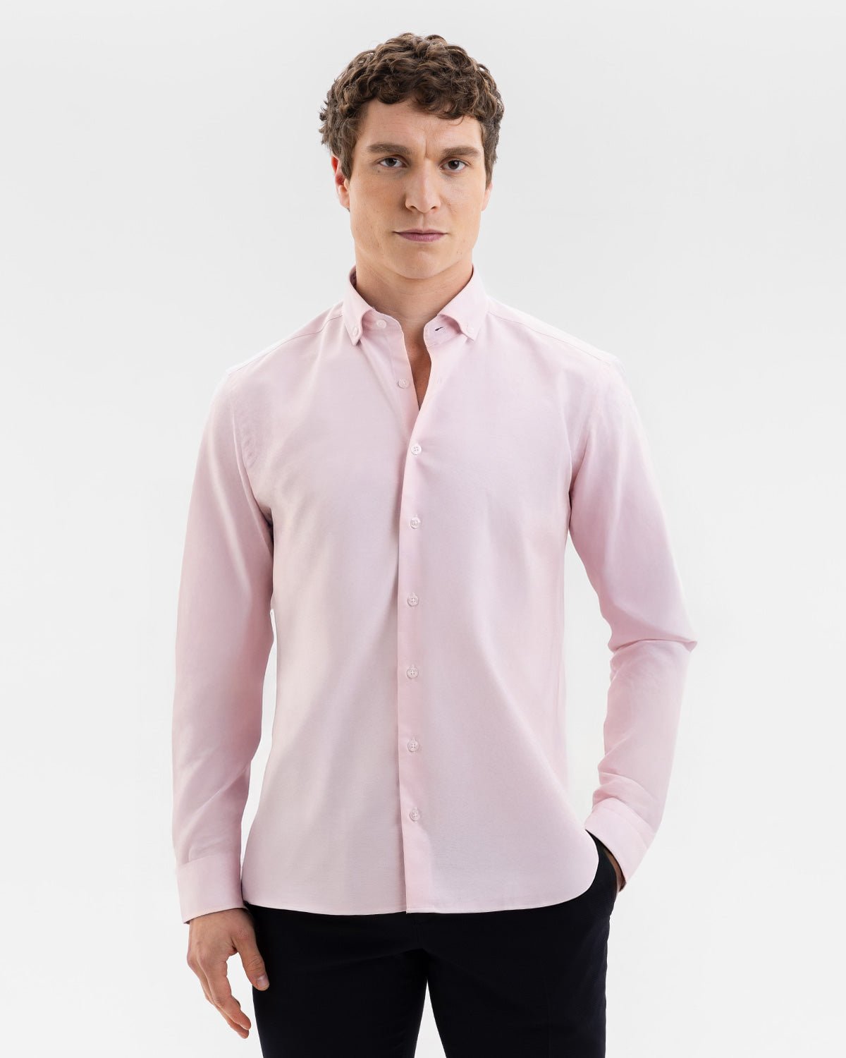 Pink Oxford with Know Your Mind Accents Button - Down Shirt - Blake Mill