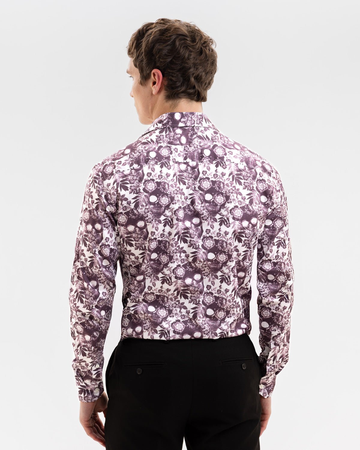 Plum Skulls 'n Roses Shirt - Blake Mill