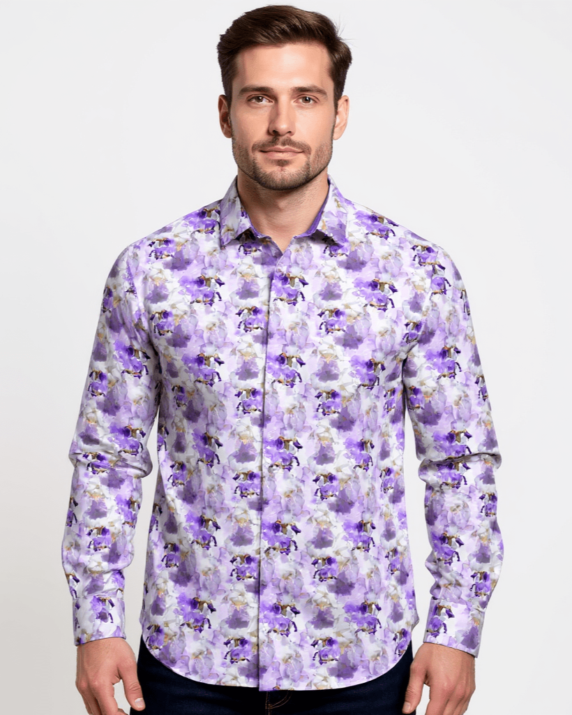 Crushed Long Sleeve Iris Shirt