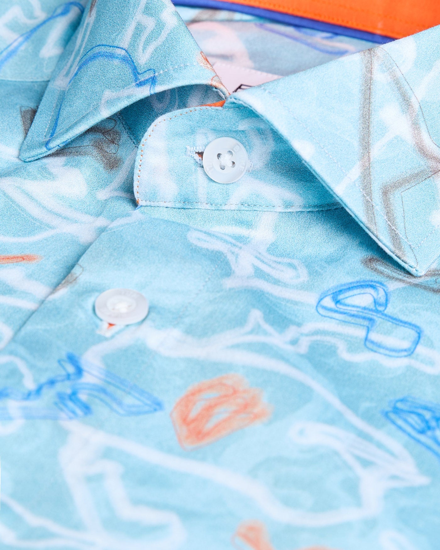 Racing Lines Powder Blue Shirt - Blake Mill