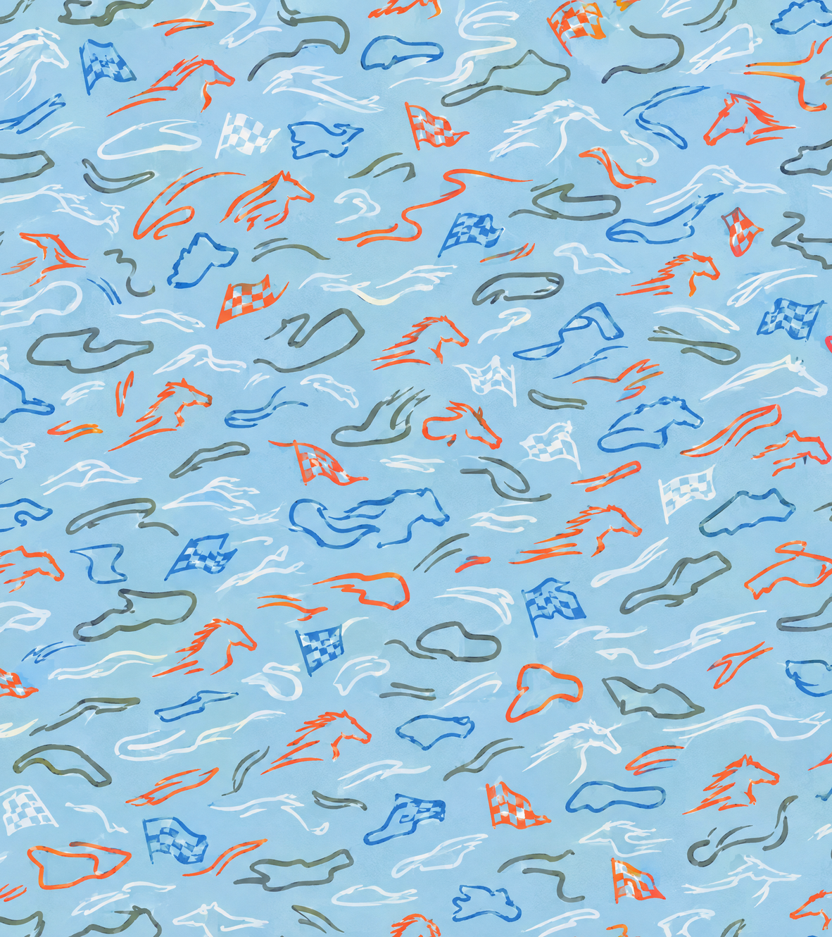 Racing Lines Powder Blue print design