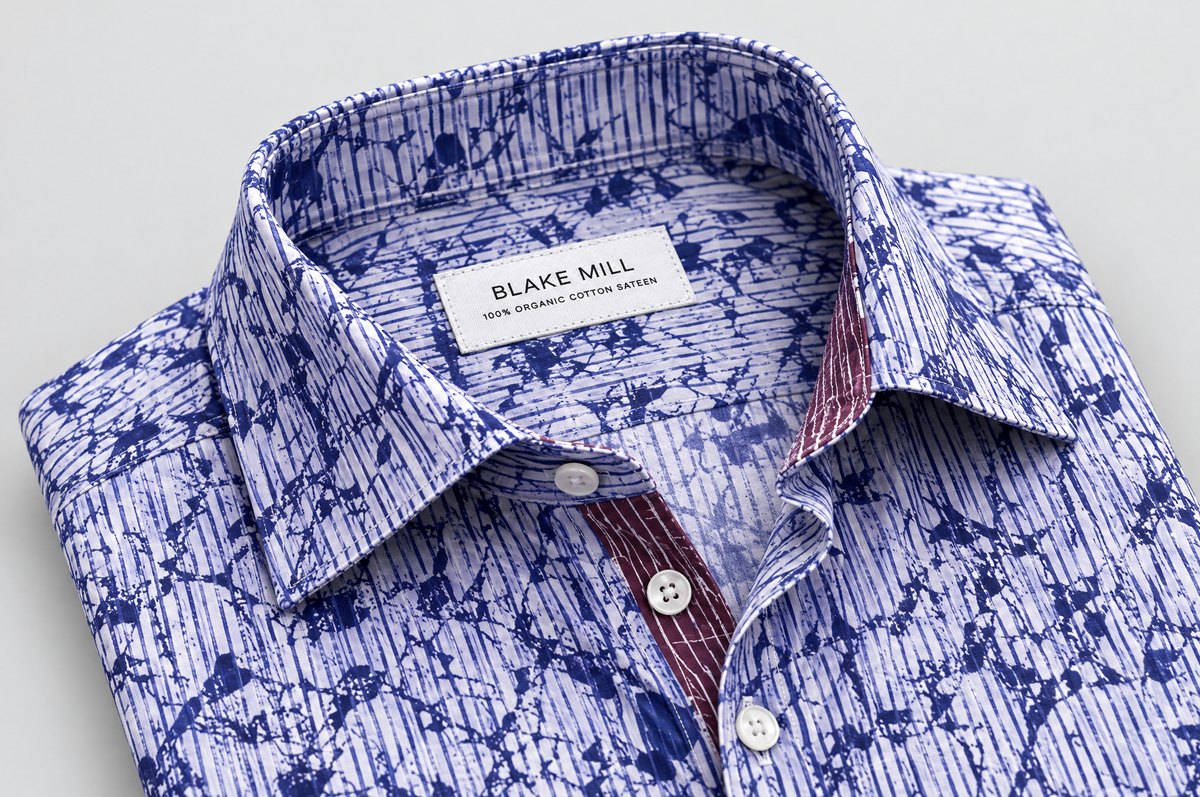 Rebel Stripe shirt collar detail