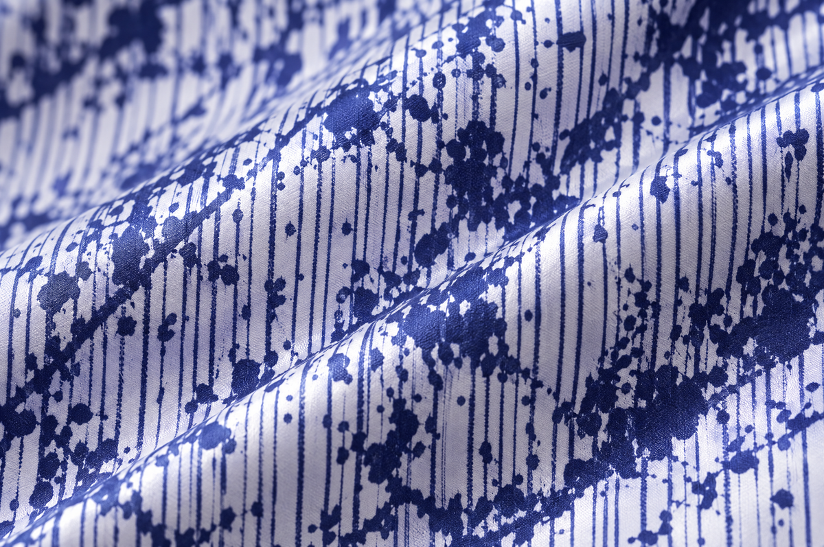 Rebel Stripe shirt cotton sateen fabric detail