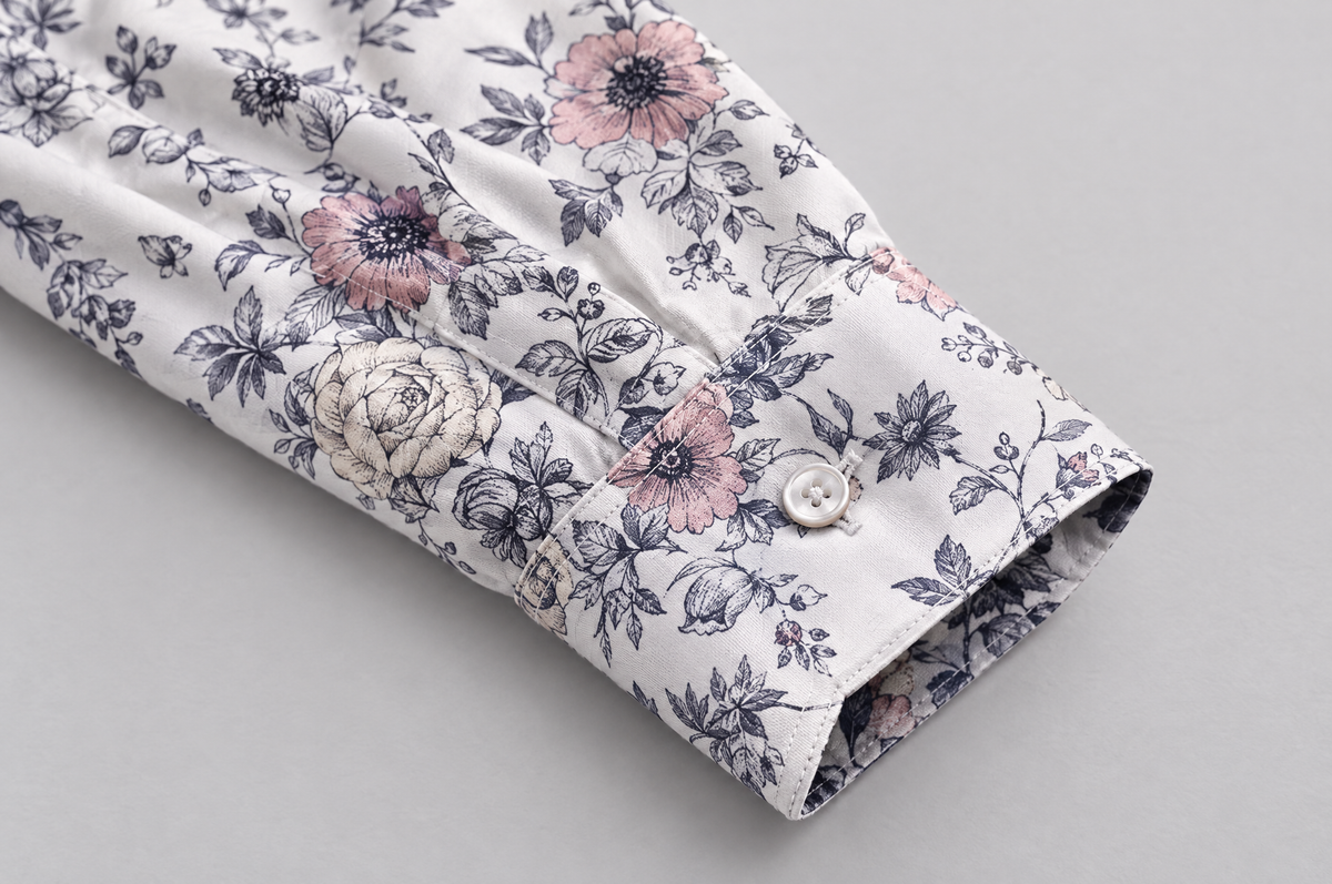 Roses At War shirt cuff detail