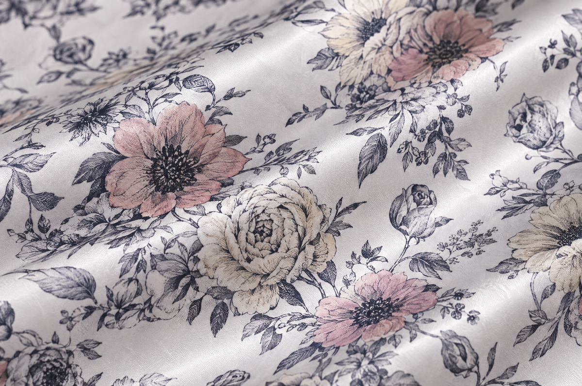 Roses At War shirt cotton sateen fabric detail