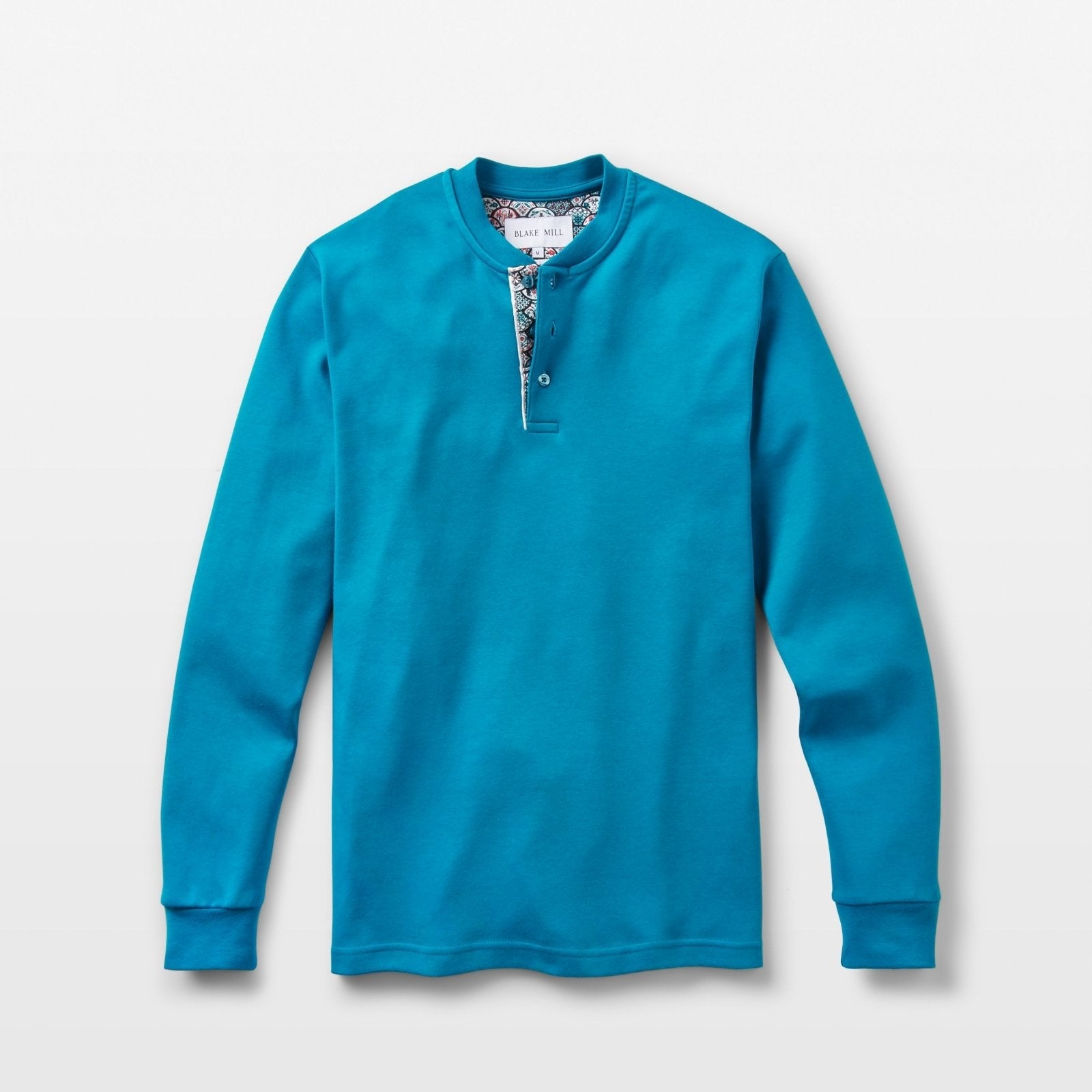 The Lux Jersey Range 'Geo' Print Teal Sweatshirt Blake Mill