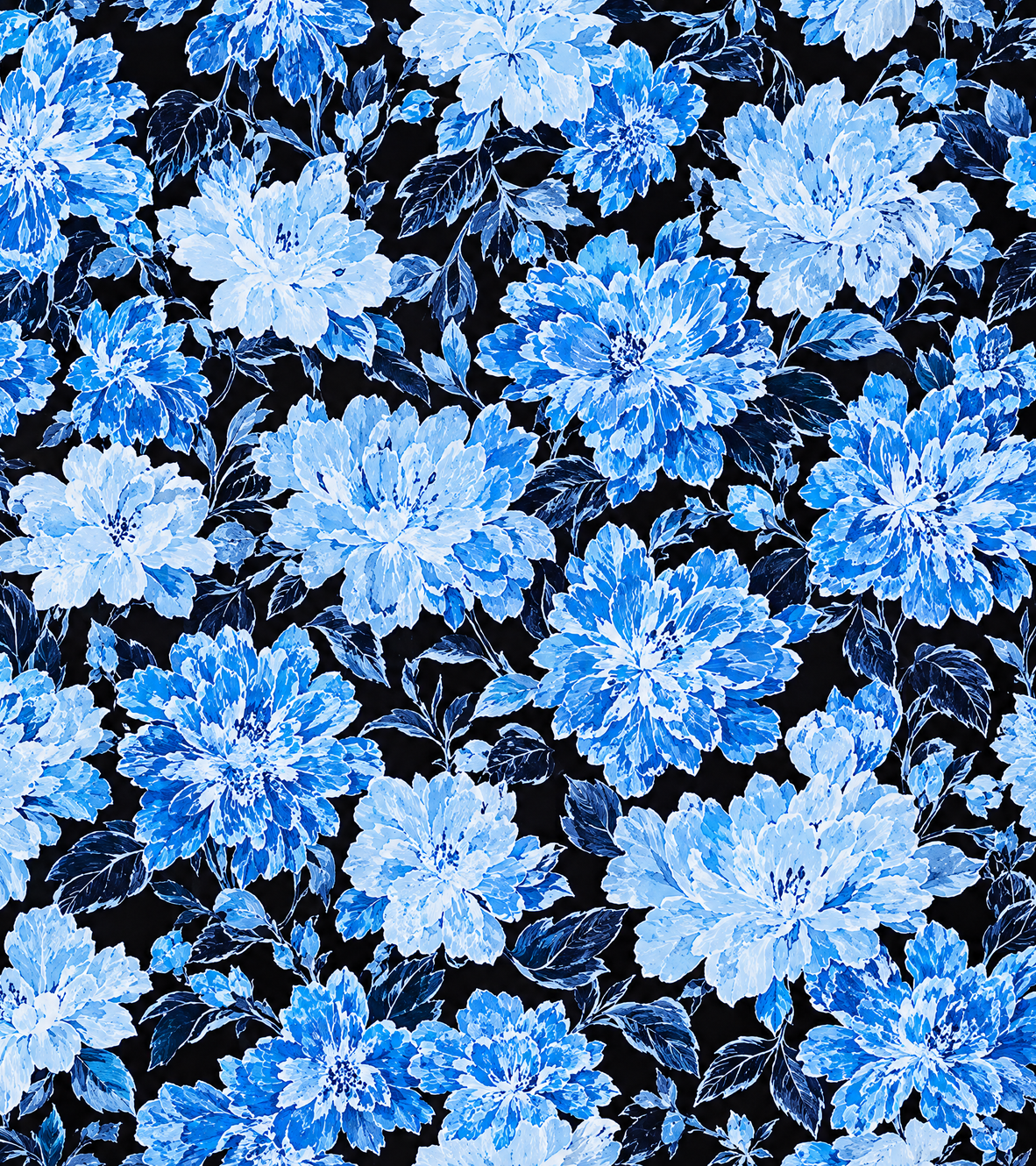 The Blue Camellia print design