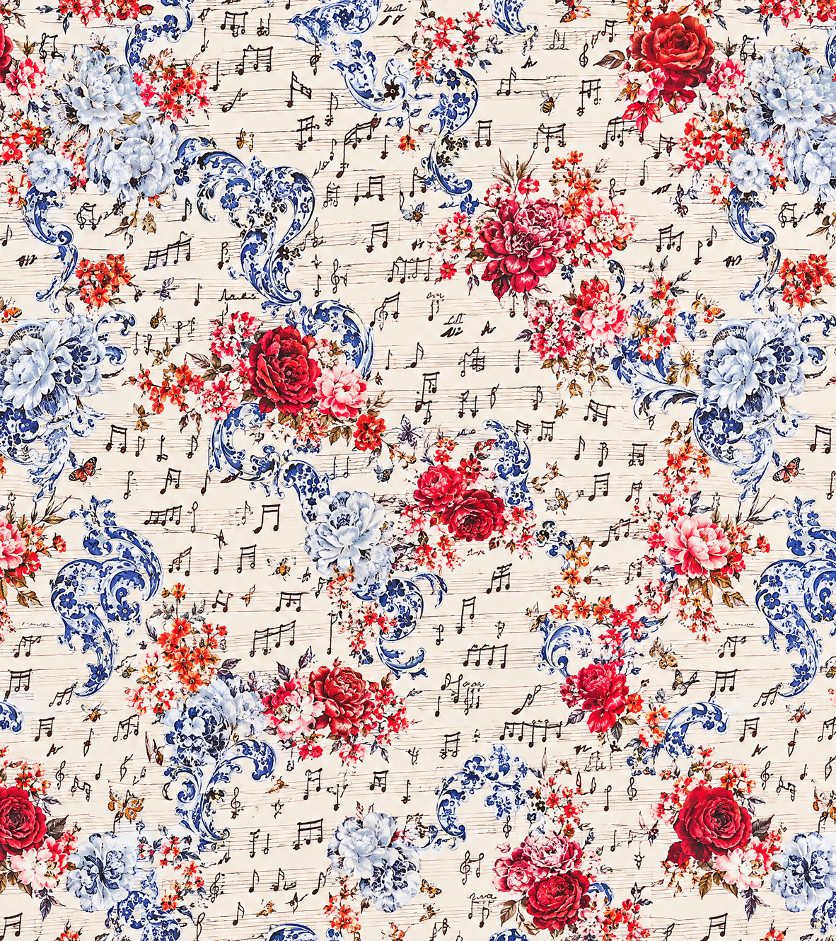 Vanitas Sonata (Cream) print design