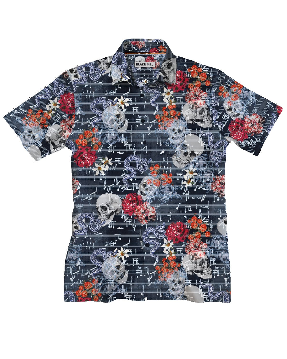 Vanitas Sonata (Navy) Short Sleeve Shirt - Blake Mill