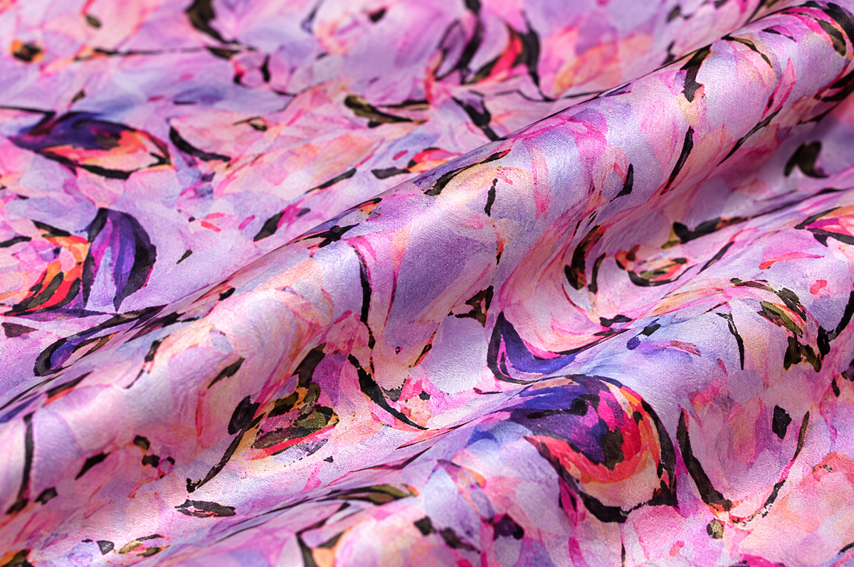 Violet Haze shirt cotton sateen fabric detail