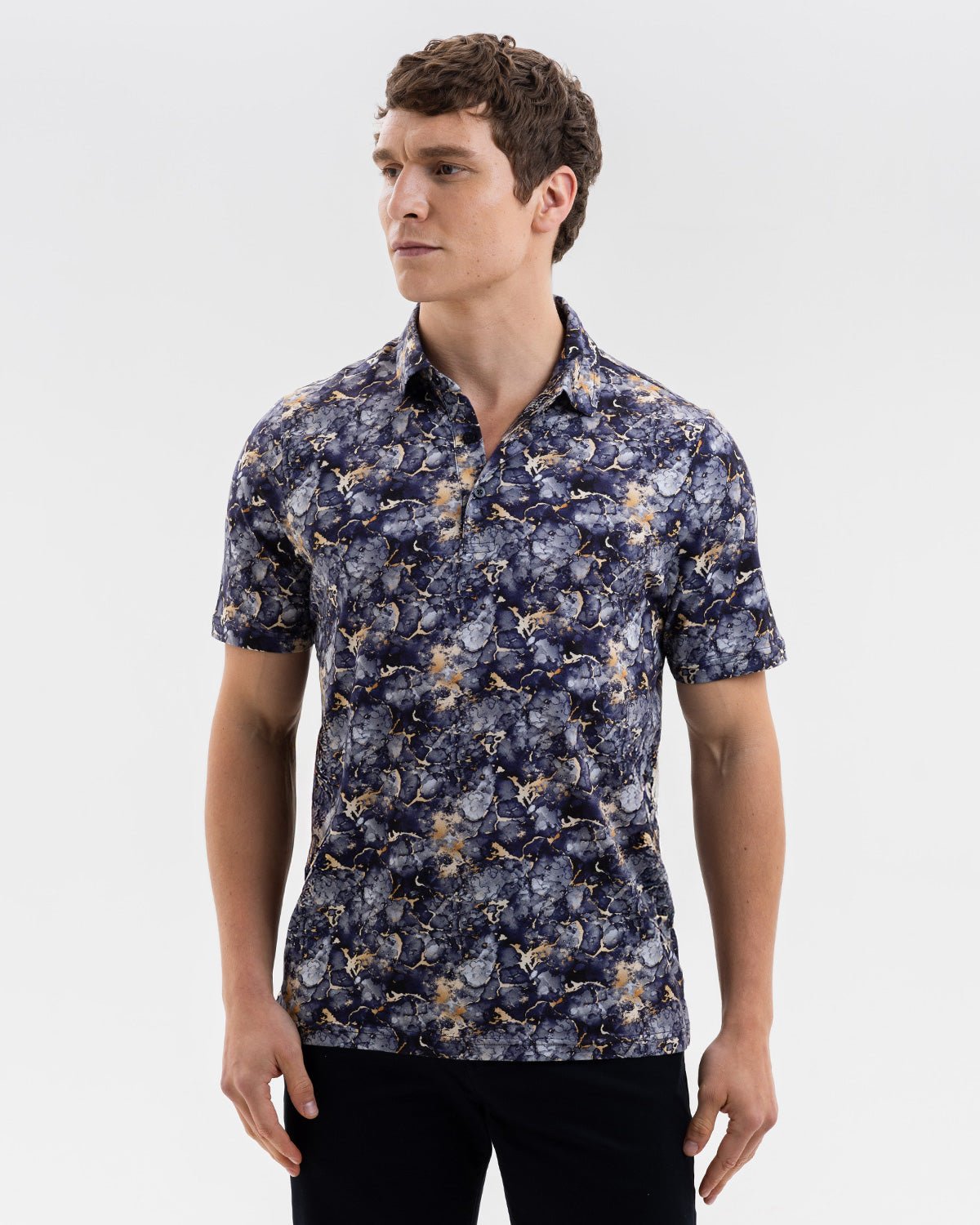 Volcano Printed Polo - Blake Mill