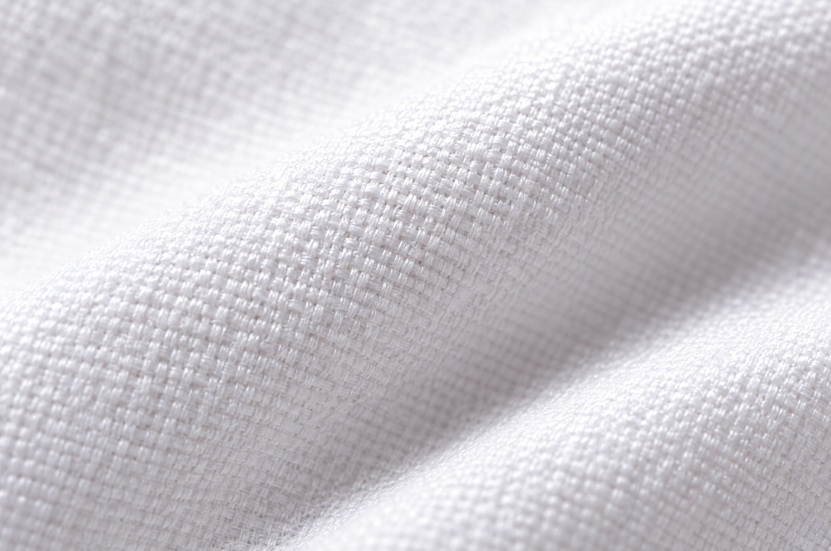 White Textured shirt fabric detail