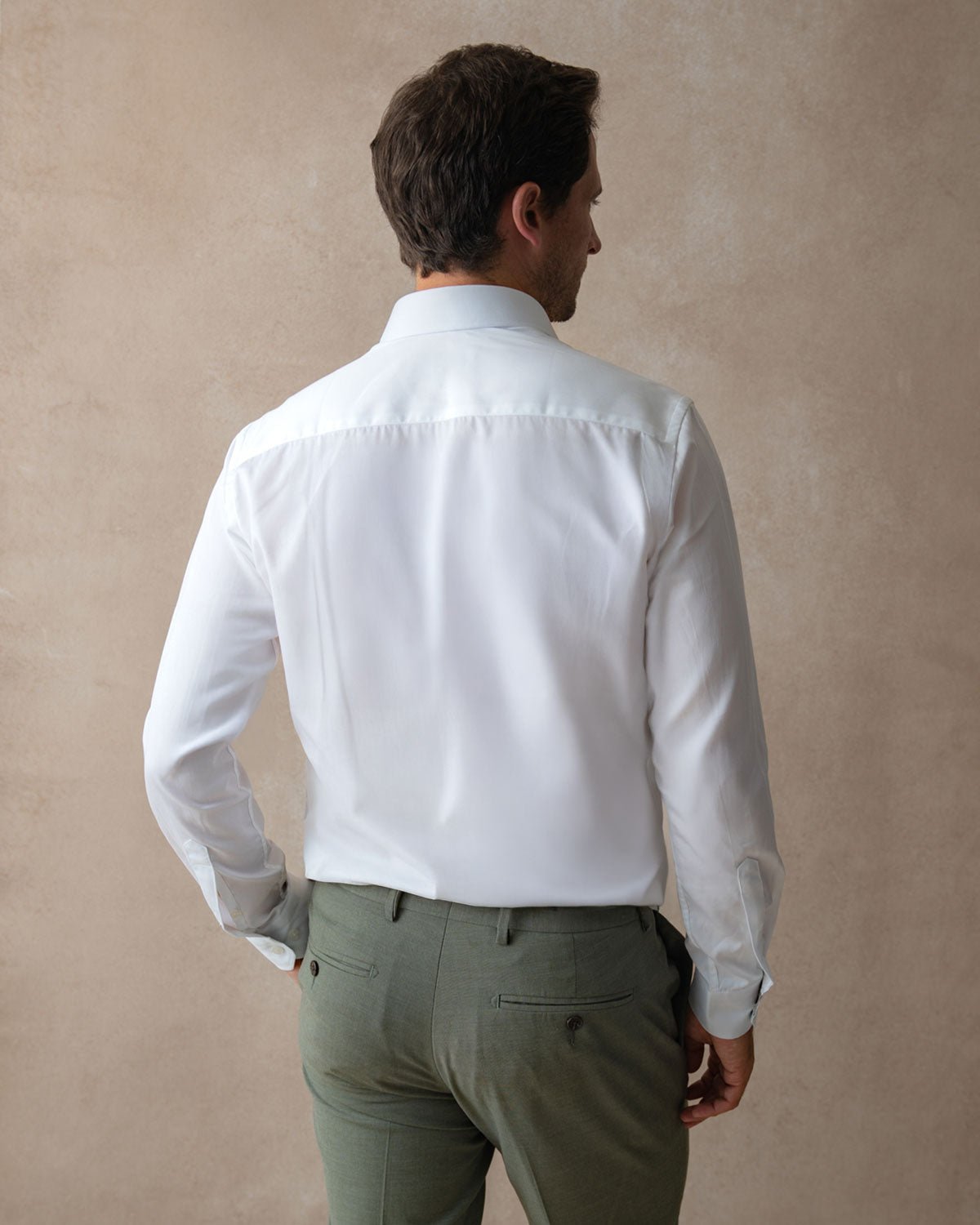 White Sateen with Midland Accents Shirt - Blake Mill
