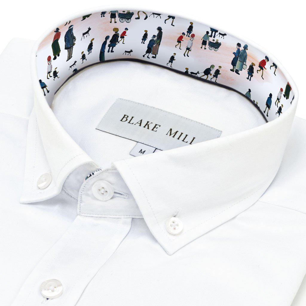 White with Lowry Button - Down Shirt - Blake Mill