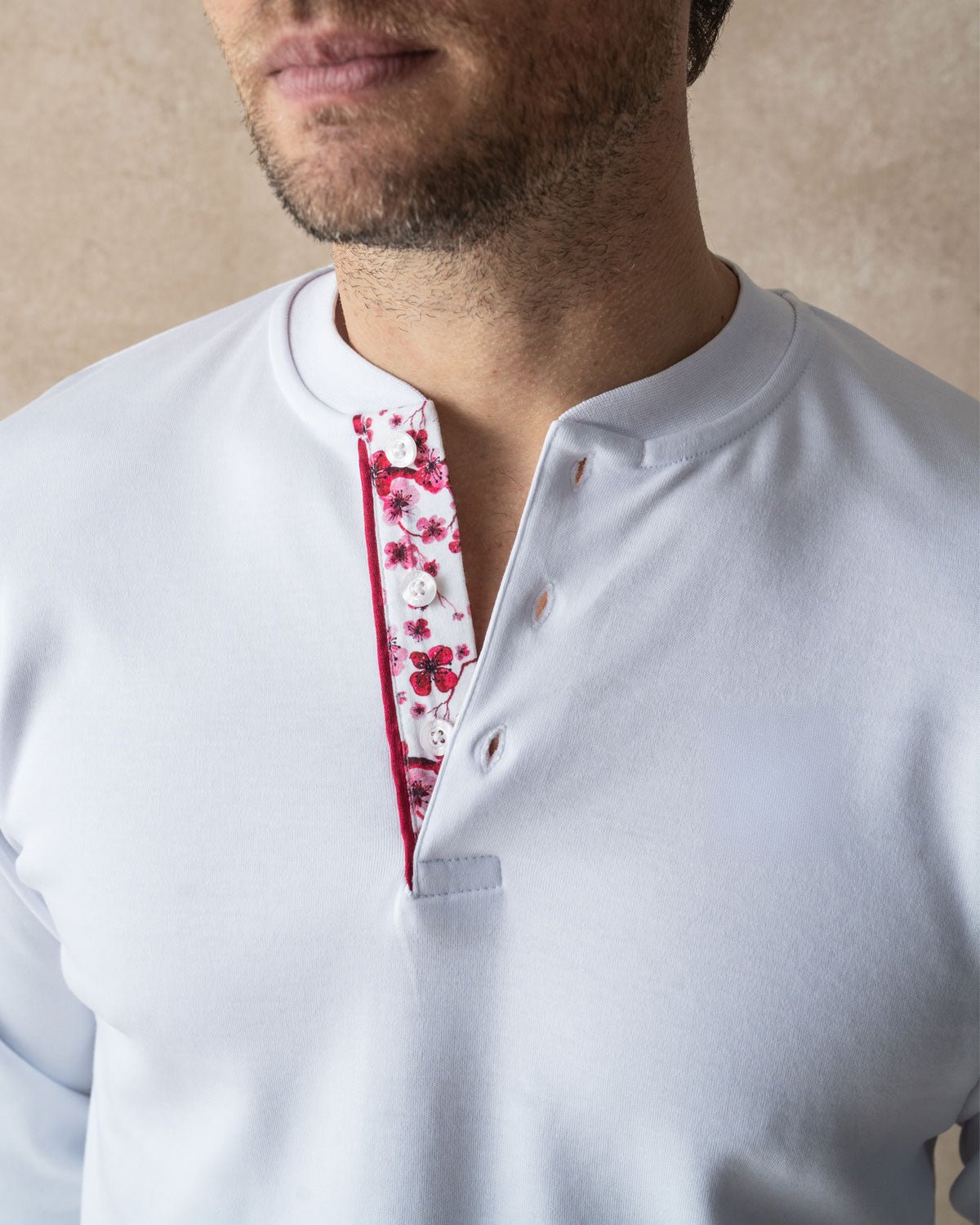 White with Pink Sakura Lux Jersey - Blake Mill