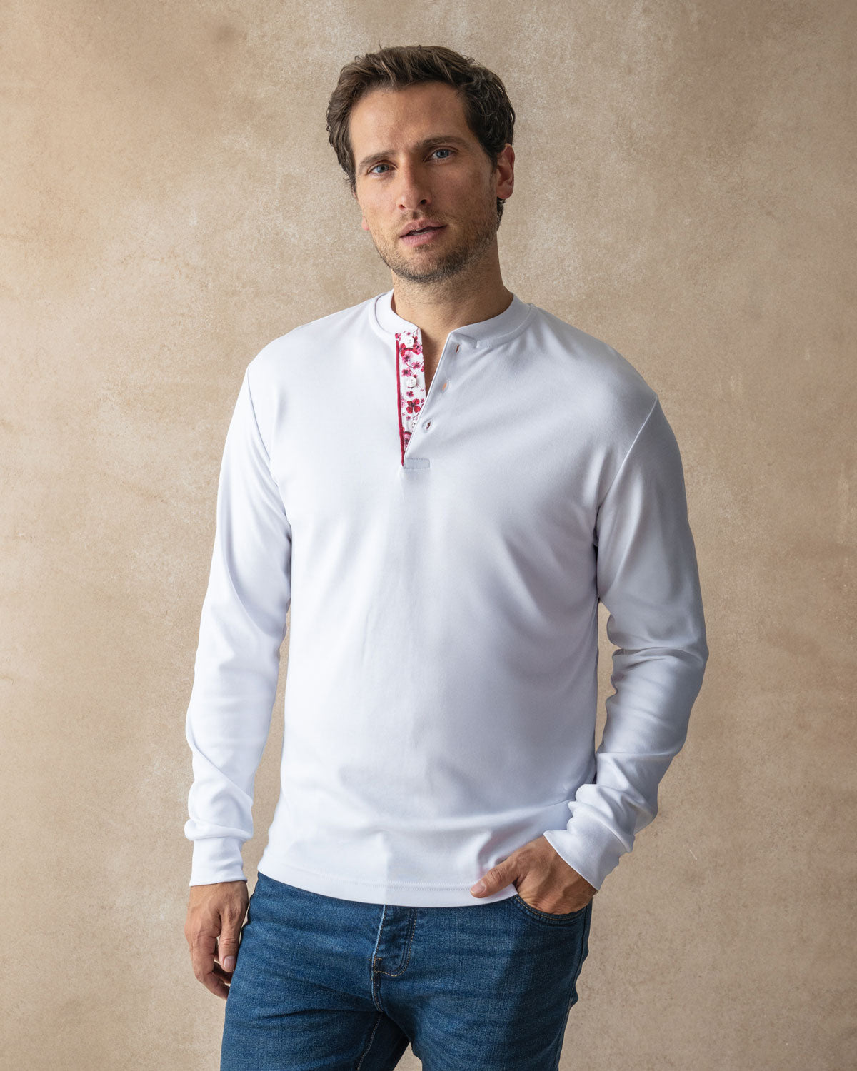 White with Pink Sakura Lux Jersey - Blake Mill