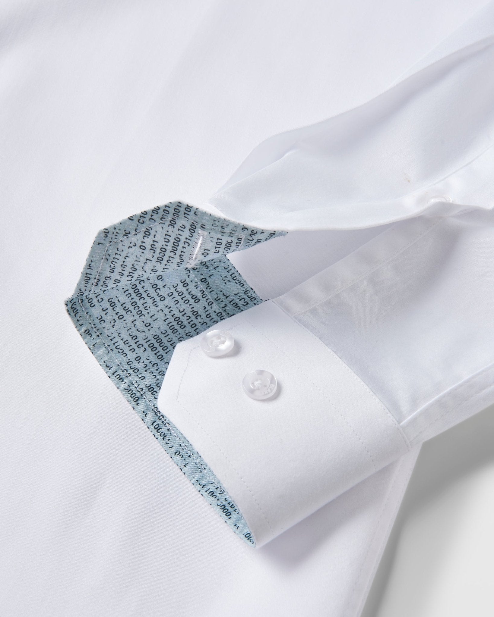 White with Teal Burn Baby Burn Accents Shirt - Blake Mill