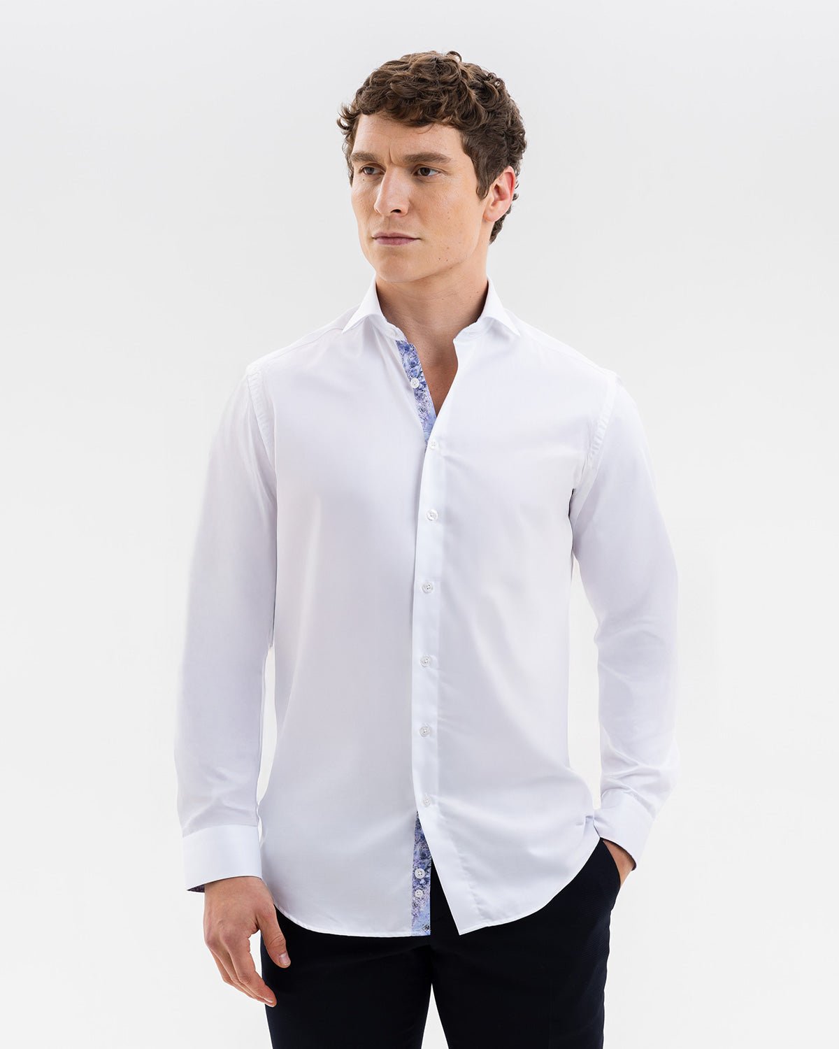White with Times March Accents Shirt - Blake Mill